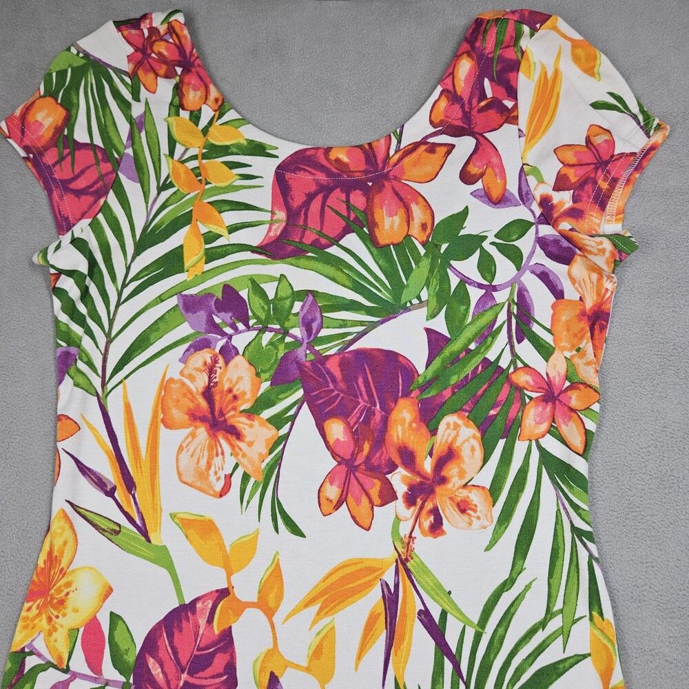 Tommy Bahama Shirt Dress Womens Small Knee Length Short Sleeve Floral Tropical - Picture 2 of 11
